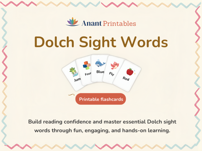 Kindergarten Sight Words Flashcards – Printable Dolch Word Cards