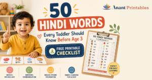 featured image - 50 hindi words every toddler must know before age 3