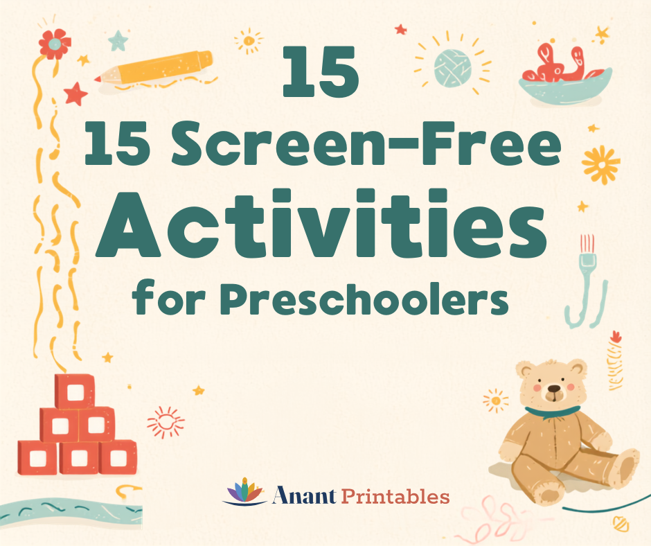 screen-free activities for preschoolers at home